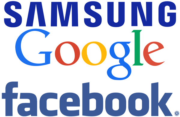 Samsung Google Facebook