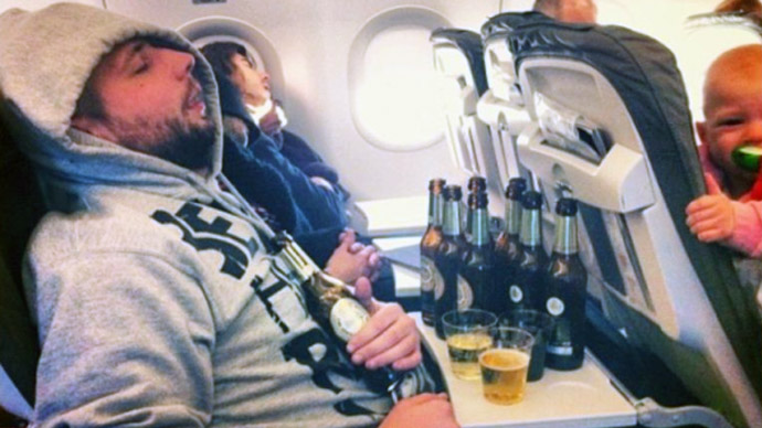 drinking-on-a-plane