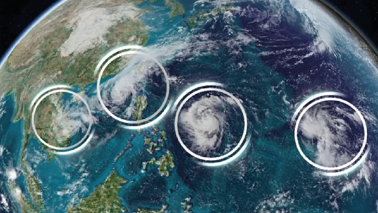 একসঙ্গে ধেয়ে আসছে শক্তিশালী ৪ ঘূর্ণিঝড়