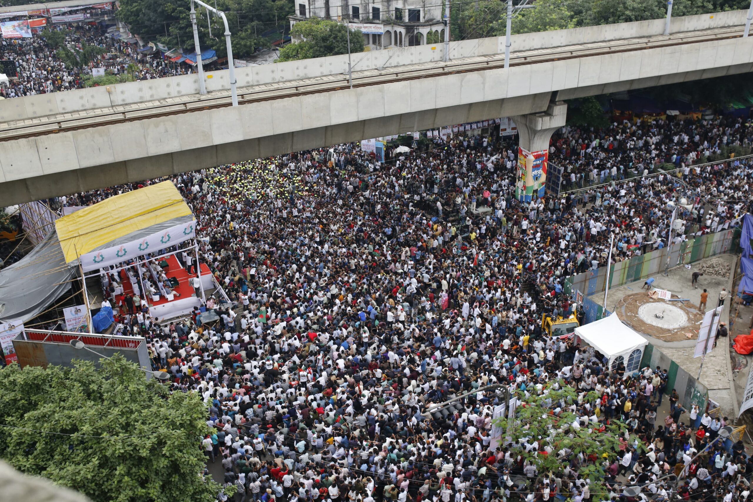 ছাত্রদলের সমাবেশের একাংশ