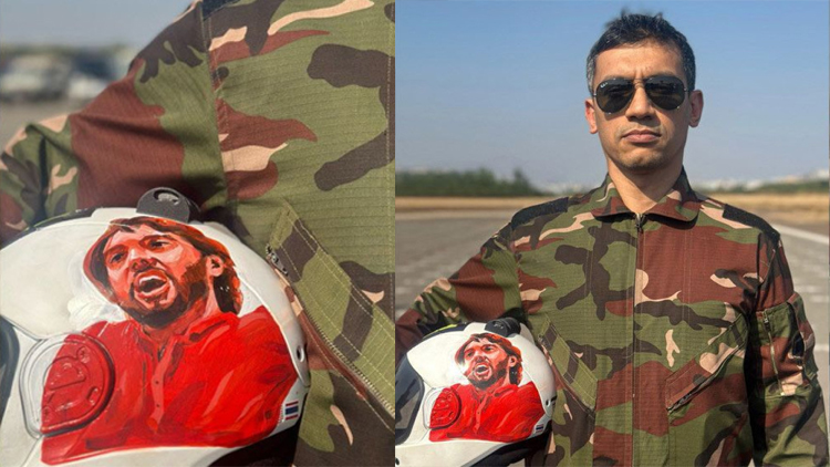 হাদির ছবি আঁকা হেলমেট পরে বিশ্ব রেকর্ড গড়তে যাচ্ছেন আশিক চৌধুরী