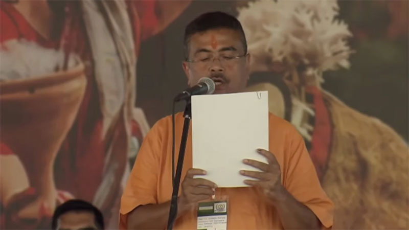 পশ্চিমবঙ্গে প্রথম বিজেপি সরকারের মুখ্যমন্ত্রী হিসেবে শুভেন্দুর শপথ